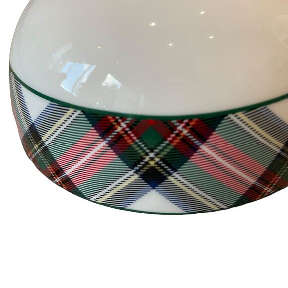 Mikasa TARTAN WHITE Christmas Plaid Fruit Dessert Bowls 4.5in Set of 4 New - Picture 5 of 9